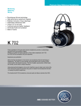 AKG Acoustics Headphones K702 User manual
