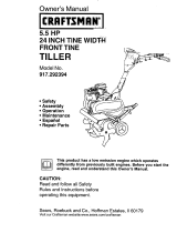 Craftsman TILLER 917.292394 User manual