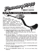 Bounty Hunter Metal Detector 3300 User manual