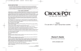 Crock-Pot Slow Cooker Classic 4-7 Quart User manual