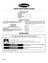 Crosley Dryer User manual
