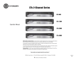 Crown Audio CTs 600 User manual