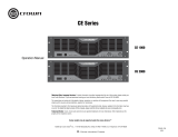 Crown Audio CE SERIES User manual