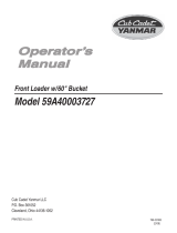 Cub Cadet 59A40003727 User manual
