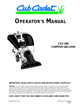 Cub Cadet CSV 260 User manual