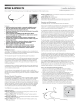 Audio Technica MicroSet BP892-TH User manual