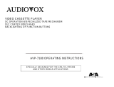 Audiovox VCR AVP7180 User manual