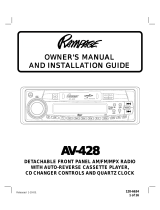 Audiovox Stereo System AV-428V User manual