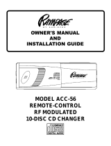 Audiovox CD Player ACC-56 User manual