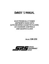 Audiovox Car Stereo System GM-250 User manual