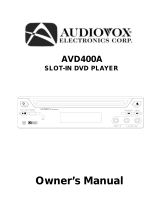 Audiovox AVD400A - AVD 400A - DVD Player User manual