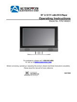 Audiovox DVD Player FPE1906DV User manual