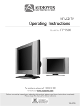 Audiovox Flat Panel Television FP1500 User manual