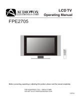 Audiovox Flat Panel Television FPE2705 User manual