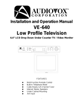 Audiovox Flat Panel Television VE 640 User manual