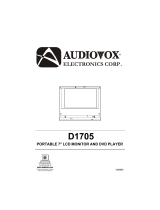 Audiovox Portable DVD Player D1705 User manual