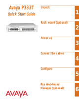 Avaya Switch P333T User manual