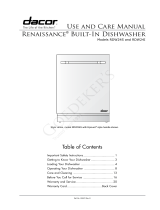 Dacor Dishwasher RDW24I User manual