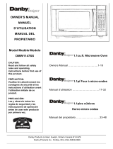 Danby Microwave Oven DMW1147SS User manual