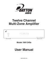 Dayton Audio Car Amplifier MA1240a User manual