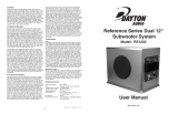 Dayton Audio rs1202 User manual