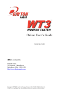 Dayton WT3 User manual