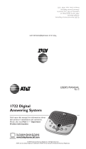 AT&T Answering Machine 1722 User manual