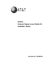 AT&T Drums UPAM-K User manual