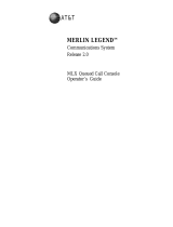 AT&T Merlin Legend MLX-20L User manual