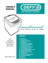 Defy Washer 1300 User manual