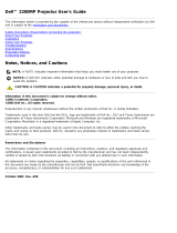 Dell 2200MP User manual