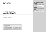 Denon Home Theater System AVR-2310CI User manual