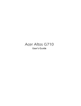 Acer Personal Computer Altos G710 User manual