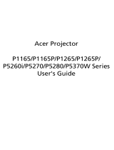 Acer Projector P1165 User manual