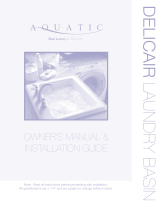 Aquatic Indoor Furnishings Delicair Laundry Basin User manual