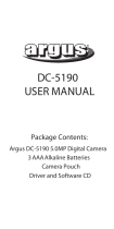 Argus Camera Digital Camera DC-5190 User manual