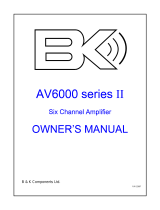 B&K Stereo Amplifier AV6000 Series II User manual