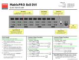 Barco matrix pro 8*8 DVI User manual