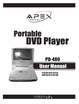 Apex Digital Portable DVD Player PD-480 User manual