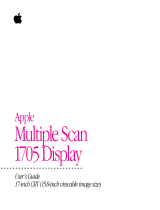 Apple Computer Monitor 1705 Display User manual
