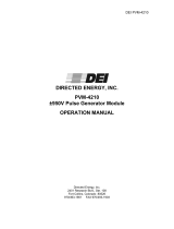 Directed Energy Portable Generator PVM-4210 User manual
