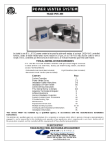 FIELD CONTROLS PVU-300 Power Venter System User manual