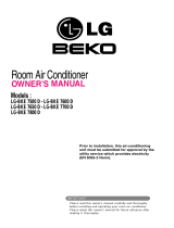 Beko Air Conditioner LG-BKE7650D, LG-BKE7700D User manual