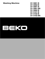 Beko Washer D1 5102 B User manual