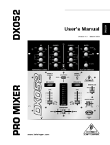 Behringer Pro Mixer DX052 User manual