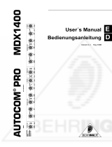 Behringer Musical Instrument MDX1400 User manual