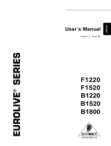Behringer Speaker F1220 User manual