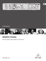 Behringer MINIFEX FEX800 User manual