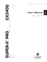 Behringer CX3400 User manual