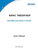 Billion Electric Company BiPAC 7401VP/VGP User manual